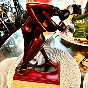 Elegant Red Couple Sculpture